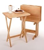 Review Homelegance  / Rectangle 5-pc. TV Table - Beechwood