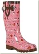 DLL Rainwear - Women's Pink Feminista Waterproof Rubber Rain Boots