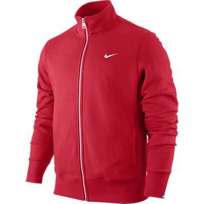 NIKE Herren Jacke Squad Fleece Track, sport red/white, S, 410181