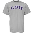 LSU Tigers Ash Vertical Arch T-shirt