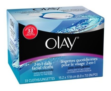  Olay 2-in-1 Combination/Oily Daily Facial Cloths (Pack of 3) 