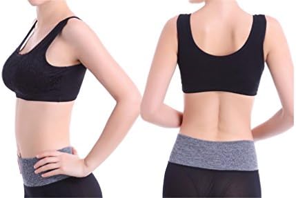 Weigeer Womens Lace Comfort Wire-free Push-up Seamless Back Yoga Sport Bra