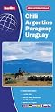 Carte internationale Berlitz, numéro 681027: Chili - Argentine - Paraguay - Uruguay