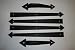 Decorative Garage Door Carriage House Traditional Hinge and handle Hardware Arrow Style