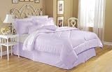 4pc Bed-in-a-Bag Eyelet Lavender Comforter Set -- Size: full
