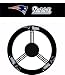 Geniune Leather Steering Wheel with Official NFL Licensed Logo - New England Patriots