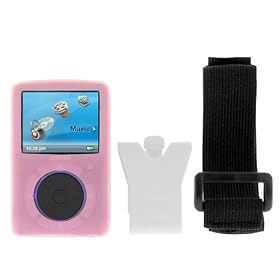 Silicone Skin for Sandisk Sansa Fuze 2 Gb 4 Gb 8 Gb Mp3 Player + Armband + Removable Beltclip + Screen Protector for Sansa Fuze (6 Color available)