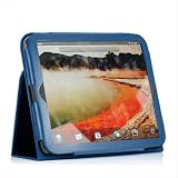 Poetic(TM) Leather Case Cover With Stand For HP TouchPad Dark Blue