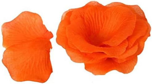 1000pcs Silk Rose Petals Artificial Flower Wedding Wedding Party Vase Decor Bridal Shower Orange
