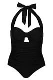Torrid Plus Size Black Halter One-Piece Swimsuit
