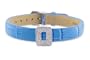 Diamond Clip On Initial letter "O" with Blue Leather Bracelet