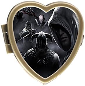 Clowzin Design Call Creed Dishonored Dovahkiin Duty Elder Fear Future Heart Shape Portable Pocket Pill Case Metal Pill Storage Case Box Organizer