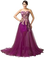 Strapless Acrylic/Satin/Tulle Lace-Up Cocktail Sweetheart Evening Dress/Prom Dress/Party Dress/Wedding Dress 