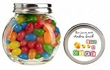 Baby Keepsake: Its a Girl Baby Blocks and Ducks Design Personalized Glass Candy Jar - (Set of 24)