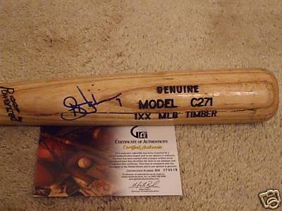 Sean Doolittle Oakland Athletics Rookie Signed Bat GAI - Autographed MLB Bats