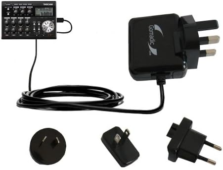 Gomadic Global Home Wall AC Charger designed for the Tascam DP-004 with Power Sleep technology - supports worldwide wall outlets and voltage levels - designed with Gomadic TipExchange