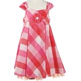 Girls Special Occasion PINK CHECK Dress BONNIE JEAN Spring 7-12