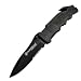 Smith & Wesson SWBG1S Border Guard 2 Rescue Knife with Serrated Drop Point Blade, Glass Break, and Seatbelt Cutter, Black