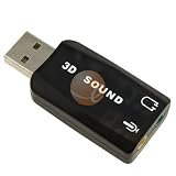 External 5.1 USB 3D Audio Sound Card Adapter for PC Desktop Notebook Laptop