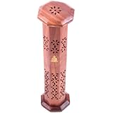 Sheesham Wood Tower Incense Burner - Thai Buddha. Incense Stick Holder.