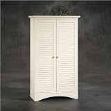 Sauder Harbor View Storage Cabinet in Antiqued White ~ Sauder