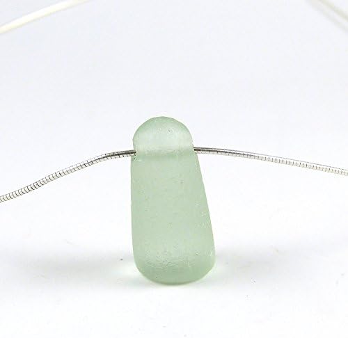 16 or 18 inch Sterling Silver Omega Necklet Cucumber Green Sea Glass. This is a one-of-a-kind necklace! OOAK - Repurposed - Upcycled - Unique - Handcrafted.