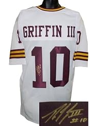 Collectibles: Robert Griffin III Autographed/Hand Signed Washington Redskins White Prostyle Jersey (gold sig)- RG3 - Hall of Fame Memorabilia