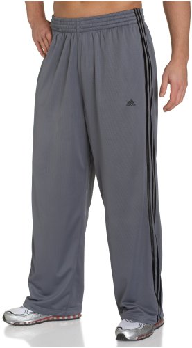 adidas Men's Double Up Mini-Mesh Pant, Lead/black/black, Large