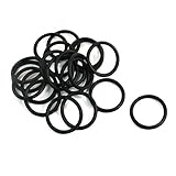 uxcell オイルシールOリング　ラバー素材　19mm x 15mm x 2mm　ブラック　20枚入り