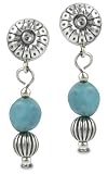 Sterling Silver Turquoise Beaded Dangle Earrings