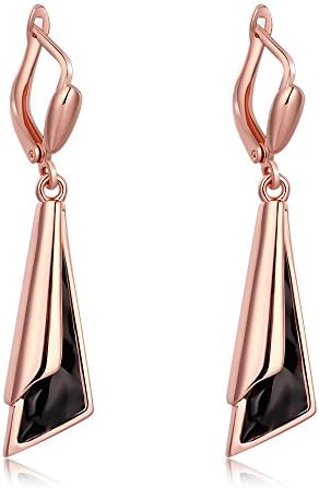 Cute Rose Gold Plated Charm Earrings whith Dangle Earrings Stud Drop Earrings For Girls, Womens,Teens (Rose)