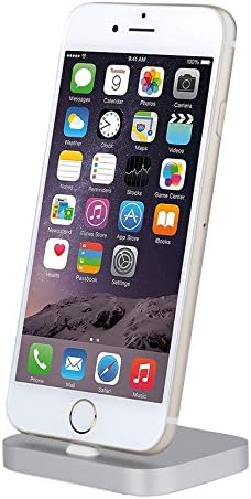 iPhone Charging Dock Station, TRYITT Aluminum Lightning Charging Dock for Apple iPhone 6 6S Plus 5 5S with Retail Packaging (Sliver)