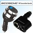 Scosche FMTD1 Digital FM Transmitter and USB Charger Bundle With Scosche IU2PS Dual 12V Power Socket