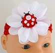 Puffy Ladybug Baby Headband