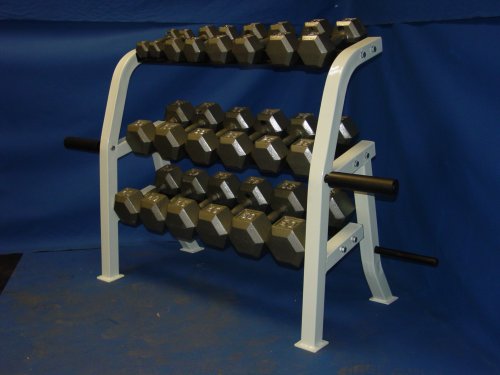 3 Tier 36" Dumbbell Rack with 5-50 lb (10 Pr. 550 Lbs) Hex Dumbbell 3 Tier 36" Dumbbell Rack with 5-50 lb (10 Pr. 550 Lbs) Hex Dumbbell