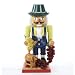 10.25" Wooden Winemaker Christmas Nutcracker With Grapes Table Figure