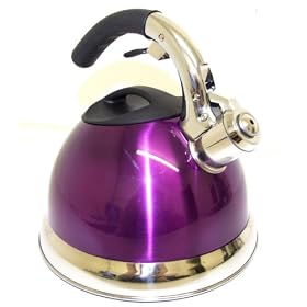 3.5 L STAINLESS STEEL PURPLE KETTLE GAS/ELECTRIC HOB
