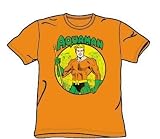 Aquaman Adult S/S T-shirt in Orange by DC Comics