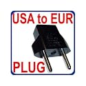 Hitech - AC Adaptor Plug Converts US Plugs to European Outlets
