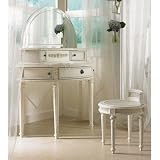 Emmas Treasures Small Bedroom Vanity and Mirror with Optional Bench
