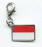 NATIONALFLAG 国旗柄ファスナーホルダー インドネシア共和国 07148-2