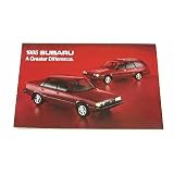 1985 85 SUBARU BROCHURE Turbo Brat GL Sedan 4wd RX DL 