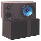 Black Wooden 40W 2 Way Bass Reflex Hi-Fi Speaker Cabinets. Dimensions 250x482x265mm and Sold In Pai