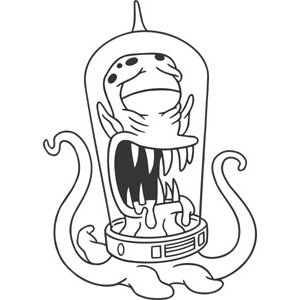 Buy Simpsons Alien Rub-On Sticker – Kang