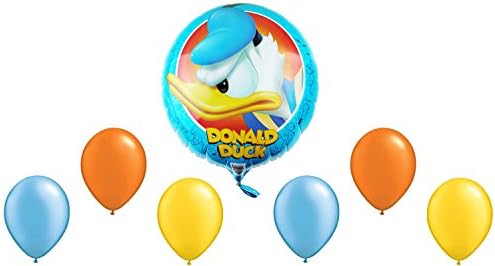 Donald Duck Latex and Foil Balloon Bouquet (7 Pcs)