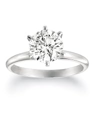Certified 14k Yellow Gold Round Solitaire Diamond Engagement Ring (1 1 2 Cttw,... by