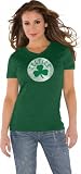 Boston Celtics Green Women's Primary Logo Tri Blend V Neck T-Shirt- by Alyssa Milano