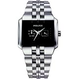 Image of Police 10811JS-02M Mens P-Matrix Black Dial Stainless Steel Bracelet Watch