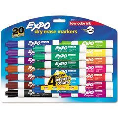 Childrens Toyshop  Toys : EXPO Low Odor Dry Erase Markers, 20-Color Set, Fine Tip