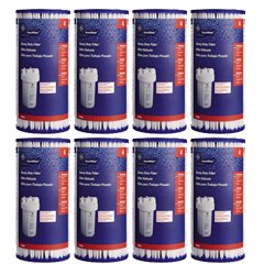 FXHSC GE SmartWater Whole House Sediment Filter Replacement Cartridge - 8 Pack
